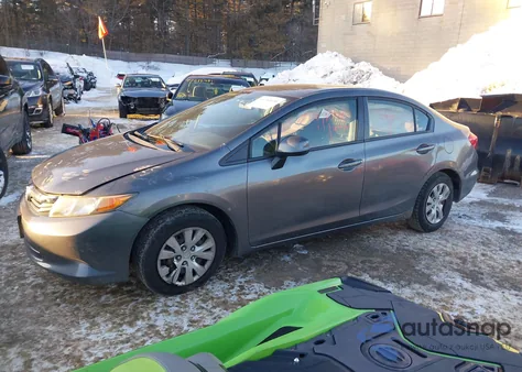 2012 Honda Civic Lx из США, поврежденный, VIN 19XFB2F57CE356752